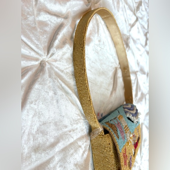 🏖️ Beaded Beach Scene Bag | Vacation Coastal Summer Shoulder Purse - Picture 5 of 6